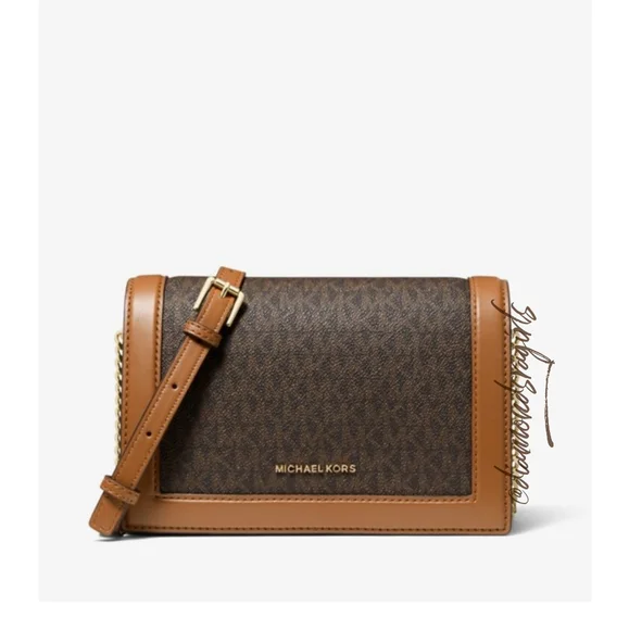 MICHAEL KORS Jet Set Large Logo Crossbody Bag Chain Bag Boy Bag - Picture 2 of 16